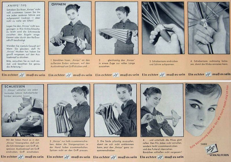 Eine Bedienungsnleitung aus dem Jahr 1955. (Bild: Mit freundlicher Genehmigung von Knirps)