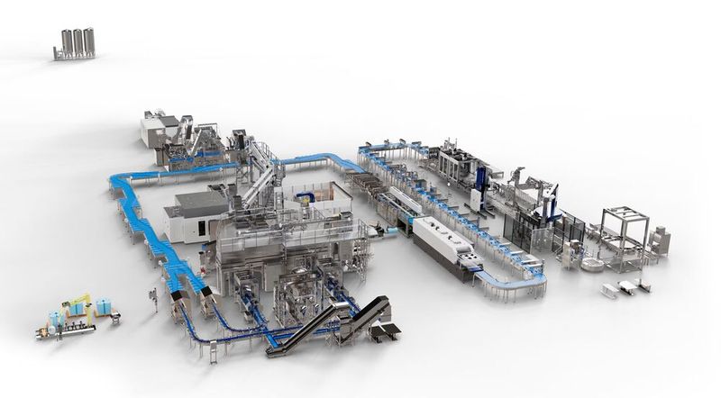 Der digitale Zwilling wurde auch für die Entwicklung und Optimierung des neuen Ingeniq-Linienkonzepts von Krones genutzt, das auf der drinktec 2025 vorgestellt wurde.(Bild:  Krones)