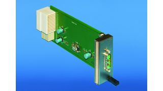 Bild 1: MicroTCA-Power-Einspeisemodul von Schroff mit DTR-Dichtung von MTC. Die Dichtung ist gemäß Spezifikation auf der linken Seite angebracht, um Beschädigungen beim Stecken und Ziehen von benachbarten Modulen zu vermeiden. (Archiv: Vogel Business Media)