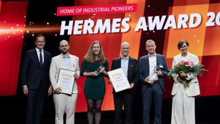 Die Übergabe der Preise im Rahmen der Eröffnung der Hannover Messe 2023 erfolgte durch Bettina Stark-Watzinger, Bundesministerin für Bildung und Forschung, im Beisein des Bundeskanzlers Olaf Scholz.  (Bild: R. Jensen - Deutsche Messe)