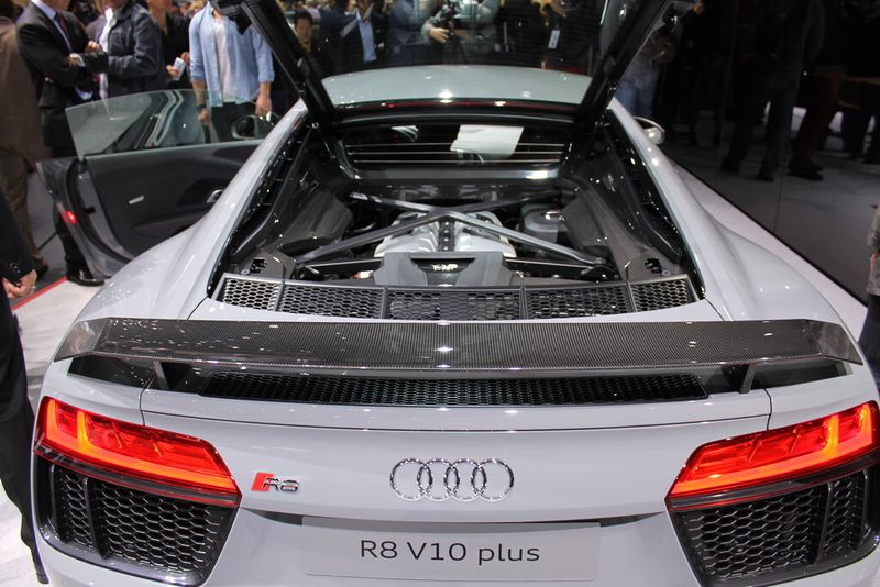 Amazing display of innovations: Audi had 33 cars on display including the Audi Q7 e-tron quattro, SQ 5 TDI plus, R8 plus, R8, S8 plus and many more! (Source: Schulz)