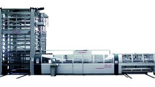 Dem kombinierten Stanz- und Scherzentrum werden aus dem Turm einzelne Bleche zugeführt, was eine komplett auftragsbezogene Produktion ermöglicht. (Archiv: Vogel Business Media)