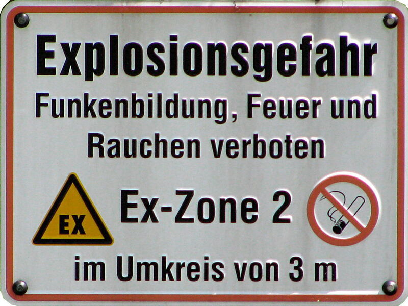 Ex-Zonen müssen vom Anlagenbetreiber dort ausgewiesen werden, wo mit bestimmten Wahrscheinlichkeiten eine explosionsfähige Atmosphäre auftreten kann. (R. Stahl)