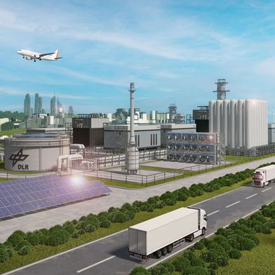 Mit der Technologieplattform Power-to-Liquid-Kraftstoffe will das DLR strombasierte Kraftstoffe optimieren sowie Technologien und Verfahren für deren industrielle Produktion weiterentwickeln. (Bild: DLR)