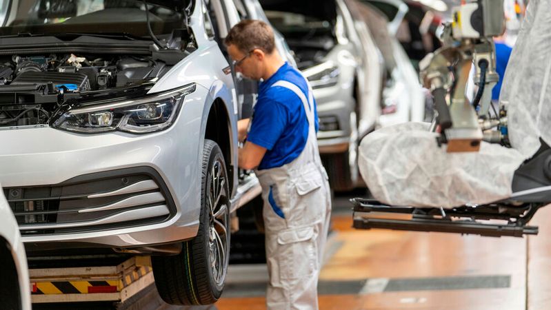 Die Produktion bei VW stockt weiter.(Bild:  Volkswagen)