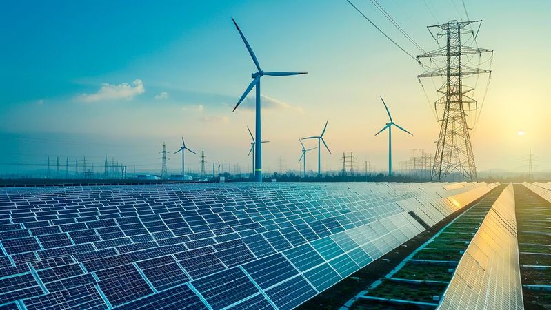 Symbolic Image: Wind and solar power lead Germany’s electricity generation in 2025, marking a continued shift toward renewable energy.(Source: ©  koosy - stock.adobe.com)