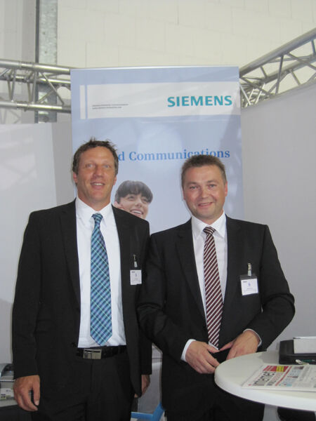Uli Widmann und Günter Scholz von Siemens Enterprise (Archiv: Vogel Business Media)