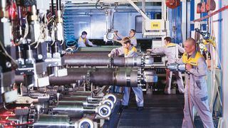 Hydraulikzylinderfertigung in Kirchdorf/Iller (Bild: Liebherr)