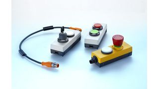 Rafi bietet die E-Box jetzt auch als komplett bestückte Befehlseinheit 
mit M12-Anschluss an. (Henry M. Linder/Rafi)