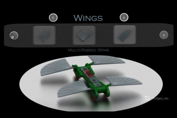Dragonfly ist mit verschiedenen Flügelformen erhältlich (TechJect)