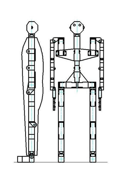 Ein aus Gelenkmodulen aufgebauter Humanoid (Bild: Maul Konstruktionen)