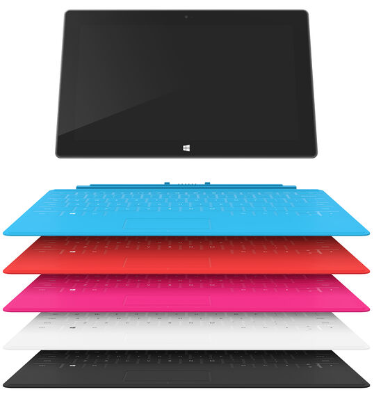 Alle Cover dienen nicht nur als Schutz für den Bildschirm, sondern auch als Tastatur. (Bild: Microsoft)