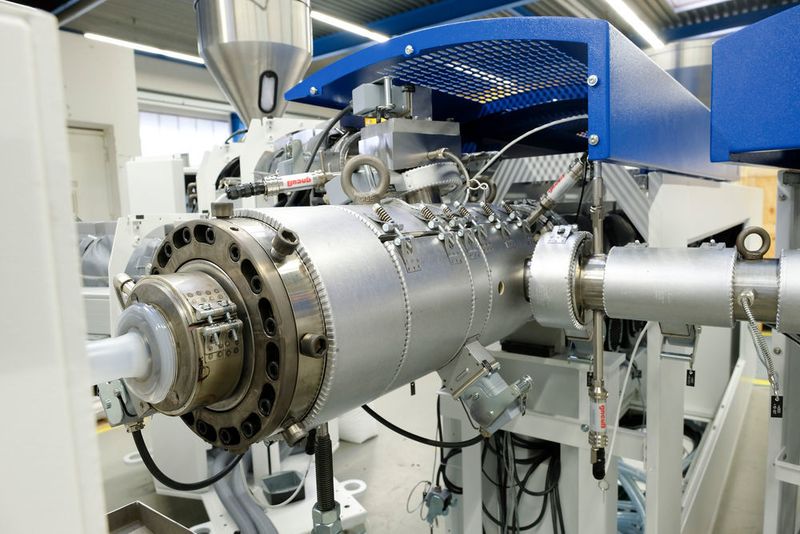Extruder: Die Tube– und die kommt bei der Breyer Maschinenfabrik endlos aus dem Extruder.  (Kollmorgen/Sienk)