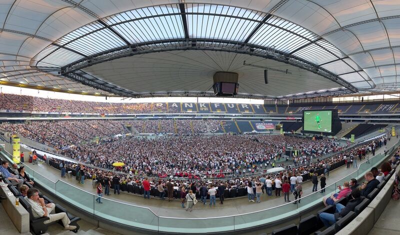 Die größte Videoleinwand der Welt ist während der Weltmeisterschaft in der Commerzbankarena Frankfurt installiert. (Bild: Stadion Frankfurt Management GmbH)