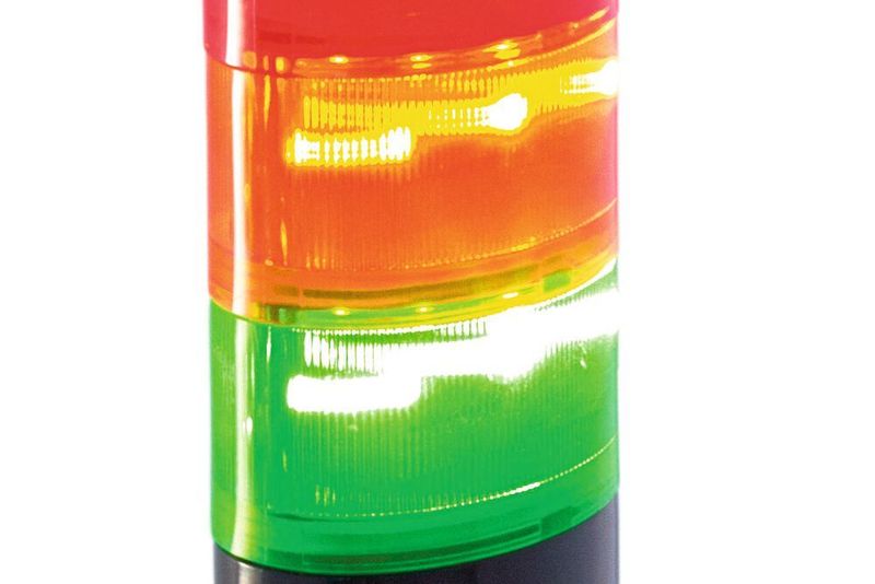 RS Components hat eine Reihe vormontierter, vorverdrahteter modularer LED-Signalsäulen seiner Eigenmarke RS Pro auf den Markt gebracht.  (RS Components/Sirena S.p.A.)