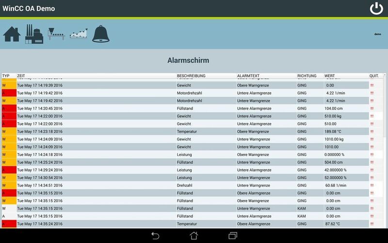 Mit der App WinCC OA mobile UI ist ein Fernzugriff auf WinCC OA Anlagen per Smartphone oder Tablet möglich. (Siemens)