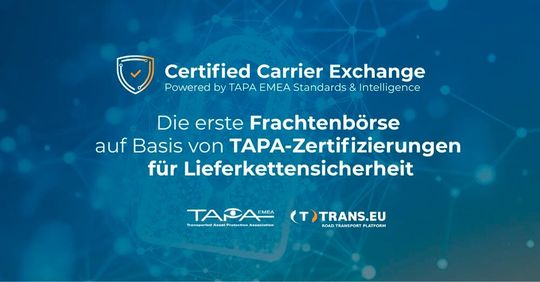 TAPA EMEA und Trans.eu starten eine gemeinsame Frachtenbörse.(Bild:  TAPA/Trans.eu)