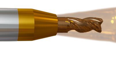 Dixi Polytool setzt bei seinen Mikrofräsern zum einen auf ein hocheffizientes, im Fräser integriertes Kühlsystem, zum anderen auch auf symmetrisch geschliffene Stirnschneiden.  (Bild: Dixi Polytool)