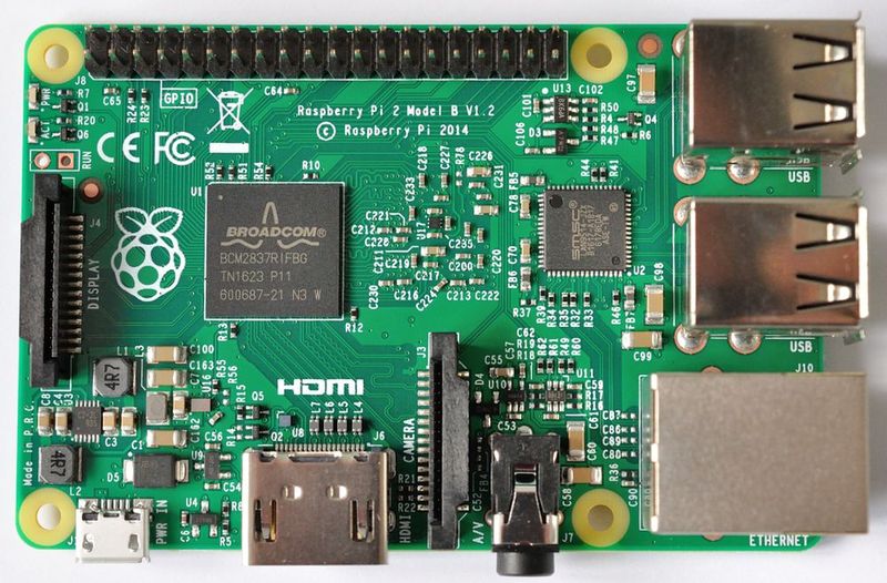 Raspberry Pi 2B version 1.2: Der neueste Raspberry Pi 2B enthält den BCM2837-SoC des RPi3 (Bild: raspi.tv)