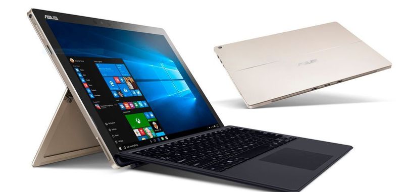 Mit Kickstand und Magnet-Keyboard orientiiert sich das Asus Transformer 3 Pro am Surface-Design. Das Keyboard gehört aber mit zum Lieferumfang. (Asus)