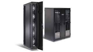 Die Loopus-Seitenkühler von Schäfer IT-Systems stehen entweder neben einem oder zwischen zwei Server-Racks. Bild: Schäfer (Archiv: Vogel Business Media)