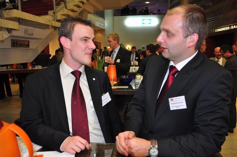 von links: Michael Kleinheinz und Michael Kuschmitz, beide Bayer Technology Services  (Archiv: Vogel Business Media)