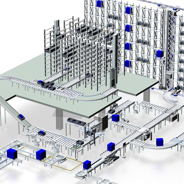 Automatisiertes Warenhaus (Bild: Lenze)