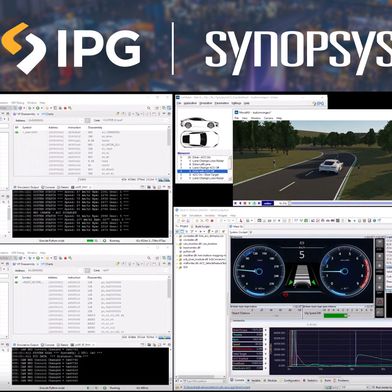 Erweiterter Multi-ECU-Prototyp mit Multi-Fidelity- und Multi-ECU-Elektroniksimulation, der CarMaker von IPG Automotive und Synopsys-Virtualisierungstechnologien über das SIL Kit integriert. (Bild: IPG Automotive/Synopsys )