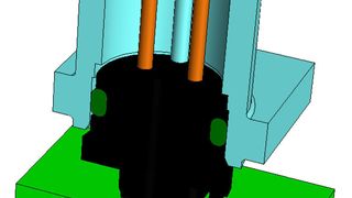 Bei den M12-Rundsteckverbindern wird der Stecker-Einsatz direkt auf die Leiterplatte mittels SMT- oder THR-Prozess gelötet und hat keine Kodierung bzw. Führungsrahmen, da diese Bestandteil des Gehäuses werden. Bild: Erni Electronics (Archiv: Vogel Business Media)