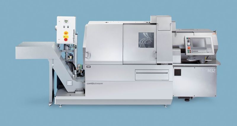 Bild 4: Langdrehautomat Citizen M32 mit integriertem Combistream. Bild: Müller Hydraulik (Archiv: Vogel Business Media)