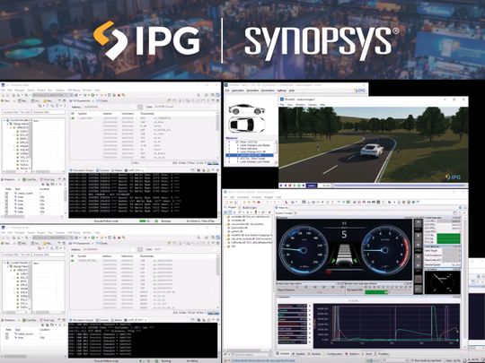 Advanced multi-ECU prototype with multi-fidelity and multi-ECU electronic simulation, integrating CarMaker from IPG Automotive and virtualization solutions from Synopsys via the SIL Kit.(Source:  IPG Automotive/Synopsys)