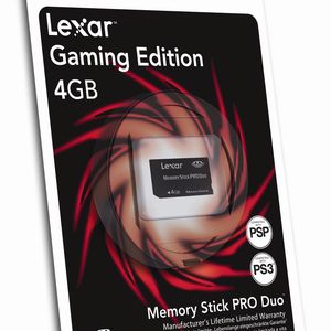 Der Memory Stick Pro für Sony PSP fasst vier Gigabyte an Daten.