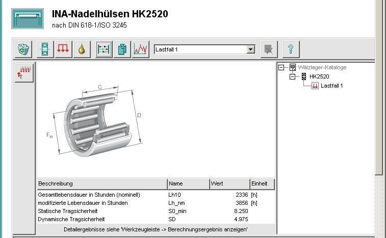 Ausgerechnet: Gerechnet mit einer Radiallast von 4000N, 1500 Umdrehungen pro Minute, Ölnebelschmierung, Öl der Viskositätsklasse VG100 und leichten Verunreinigungen, zeigt medias deutlich, wie die Betrachtung der erweiterten modifizierten Lebensdauer die Auswahl des optimalen Lagers unterstützt. (Archiv: Vogel Business Media)