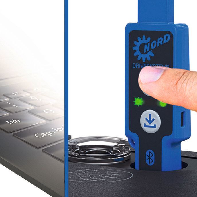 Stand-alone-Anwendung des Bluetooth-Sticks Nordac Access BT für Betriebsparameter