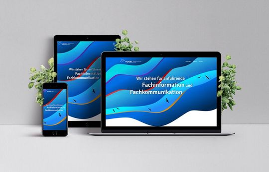 Die neue Corporate Website www.vogel.de zeigt die Weiterentwicklung der Unternehmensgruppe.(Bild:  Vogel Communications Group)
