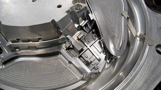 Detailansicht eines Schäumwerkzeuges, das mit Unterstützung von Work-NC bei Babilon GmbH Werkzeugbau gefertigt wurde. Bild: Babilon (Archiv: Vogel Business Media)