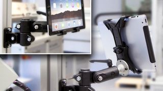 Die neue Halterung für Tablets erweitert das Zubehörspektrum der RK Monitorhalterung. (RK Rose+Krieger GmbH)