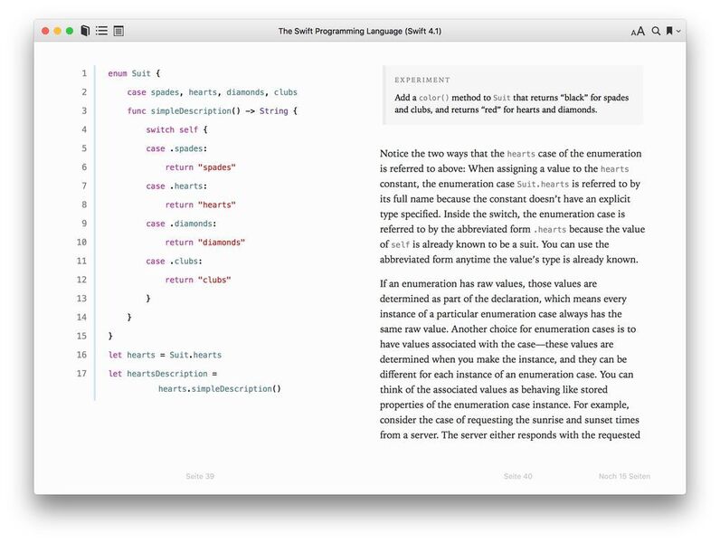 Ein guter Einstieg ist Apples eBook „The Swift Programming Language“. (Rentrop / Apple)