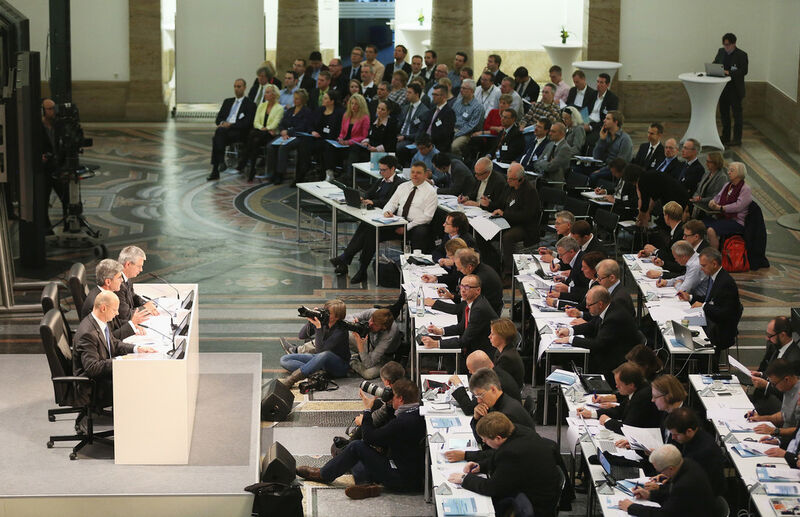 Jahrespressekonferenz 2013 in Berlin, Mosaikhalle Berlin-Siemensstadt. (Sean Gallup, Siemens)