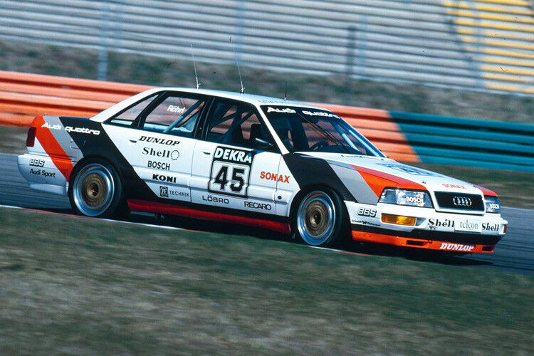 In den Meisterschaftsjahren 1990/1991 saß unter anderem Rallye-As Walter Röhrl im Cockpit des Audi V8 DTM. (Foto: Audi)