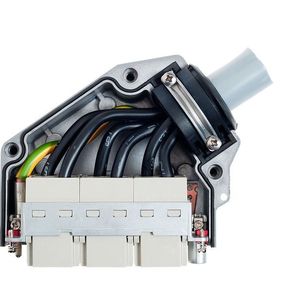 Geteilte Metallgehäuse werden zum Konfektionieren von Steckverbindern mit sensiblen Medien wie Lichtwellenleitern oder Pneumatikschläuchen bevorzugt.