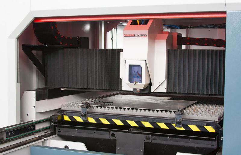 Der Schneidbereich der Laseranlage. (Bild: Hesse)