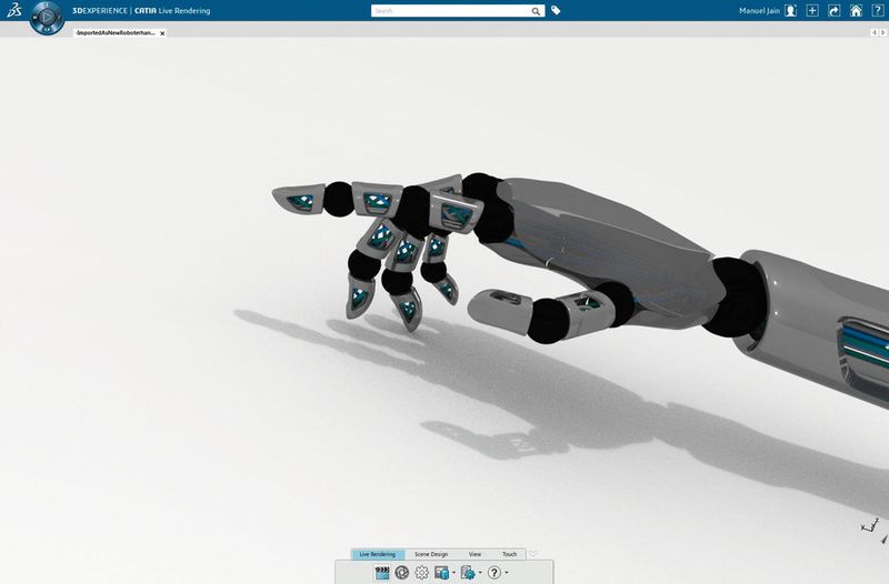 «3DExperience»-Plattform: Symbolische Verbindung zwischen der menschlichen und virtuellen Welt. (Cenit)