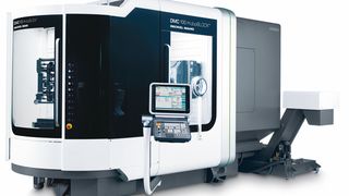 Das Horizontalbearbeitungszentrum DMC 100 H Duoblock bietet auf Basis der 
3. Generation der patentierten Duoblock-Konstruktion die perfekte Symbiose aus maxi­maler Produktivität und Präzision. (Archiv: Vogel Business Media)