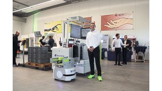 Marcel Sindlinger a clairement expliqué et démontré avec quelle facilité l'AMR peut être intégrée à des processus existants ou nouveaux, et comment l'utilisateur peut passer à de nouvelles tâches de manière flexible et sans connaissances particulières en programmation. (Source : Martin Group)