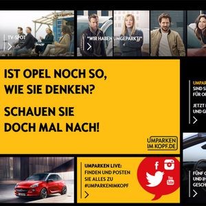 Seit dem vergangenen Wochenende ist umparkenimkopf.de mit dem Opel-Logo versehen.(Foto:  Rehberg)