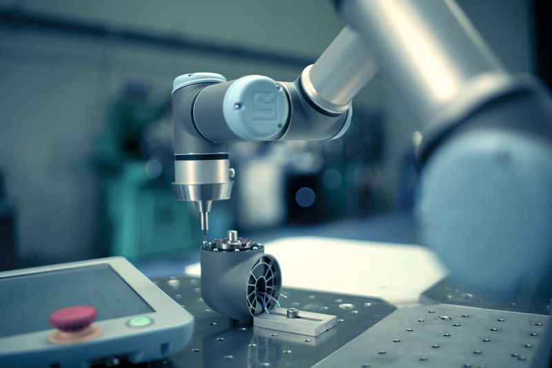 Der Roboter bietet eine endlose Rotation am Gelenk an der Werkzeugschnittstelle. (Bild: Universal Robots)