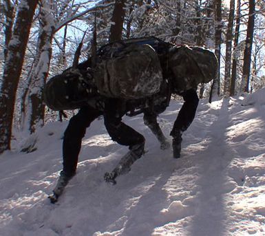 BigDog escalade aisément des pentes mêmes glissantes. (Image: www.bostondynamics.com) (Archiv: Vogel Business Media)