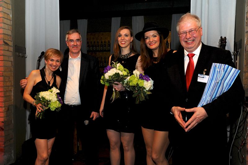 Die Band der Abendveranstaltung mit Heiner van den Berg und Dirk Janscheidt (Bild: Xerox)