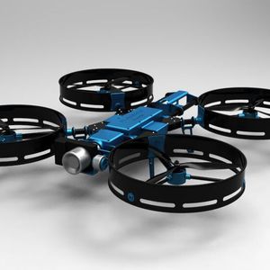 Der Flugroboter "Jounalist" ist Multikopter made in Germany - mit der Bauform eines Quadrokopters.